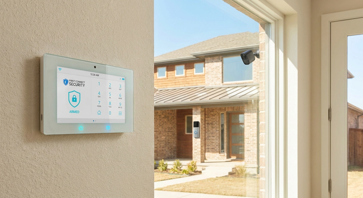ADT smart home security system installation in Mesquite TX with First Connect